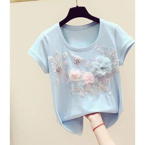 Spring and Summer Korean Loose O-Neck White T-shirt Women Short-sleeved Cotton Bottoming Shirt Wild Ins Trendy Half-sleeved