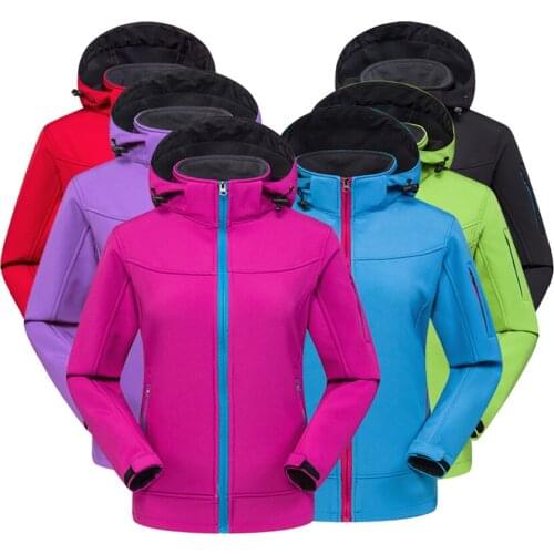 Water Repellent Fleece Windbreaker Camping Climbing Trekking Coat Outdoor Men Women Softshell Hiking Jackets