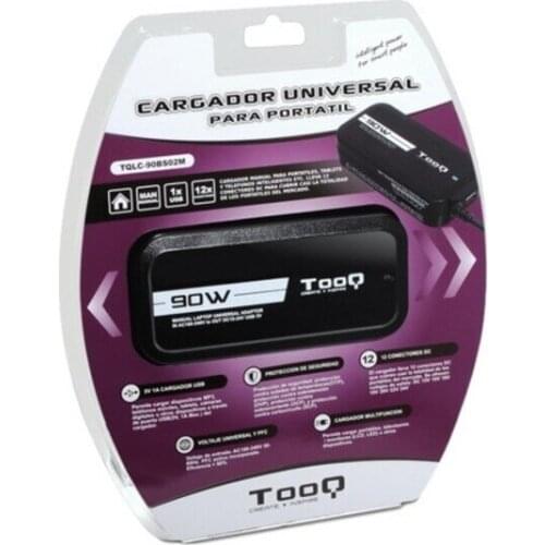 Laptop Charger TooQ TQLC-90BS02M 90W 12 Connectors Black
