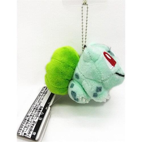 Pokemon Bulbasaur Cute plush kawaii keychain bag buckle character soft plush small pendant jewelry children toys