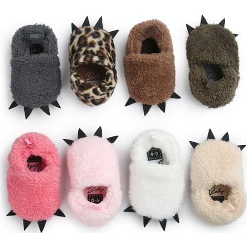 Winter Baby Cute Modeling Monster Paw Warm Shoes Newborn Soft Bottom Non-slip First Walkers Infant Indoor Slippers NBB0136