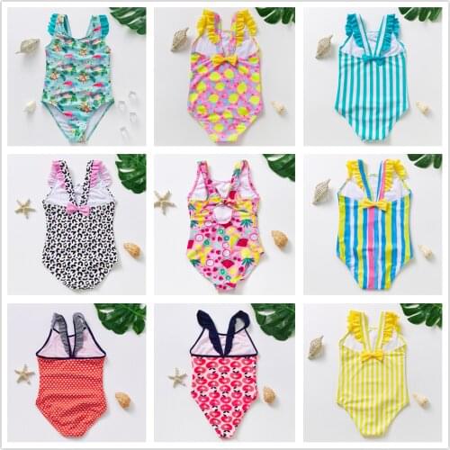 1-12Year Toddler Baby Girls Swimwear One piece Girls Swimsuit High quality Girls Swimming outfit Kids Beachwear Bathing suit