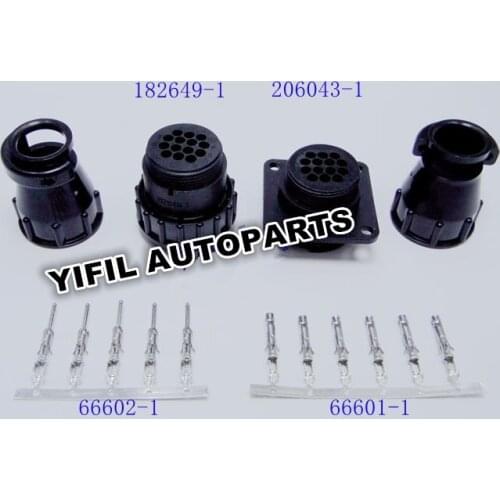 1set 14-core diagnostic linker aviation plug connetor 182649-1 206043-1 66601-1 66602-1