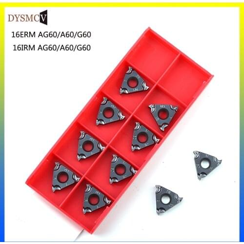 10pcs 16ER AG60 11IR A60 16IR AG60 A60 G60 22IR 22ER N60 60 angle thread turning tool carbide blade thread turning tool