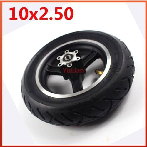 10x2.50 Wheel Tyre 10 Inch 10*2.50 Inner Tube Outer Tire with Hub for Electric Scooter Explosion-proof Advanced Tire