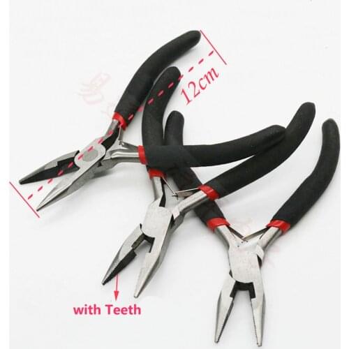 12cm Length Portable Mini Needle Nose Pliers For Fixing Pins Locksmith Supplies with Teeth Free Shipping