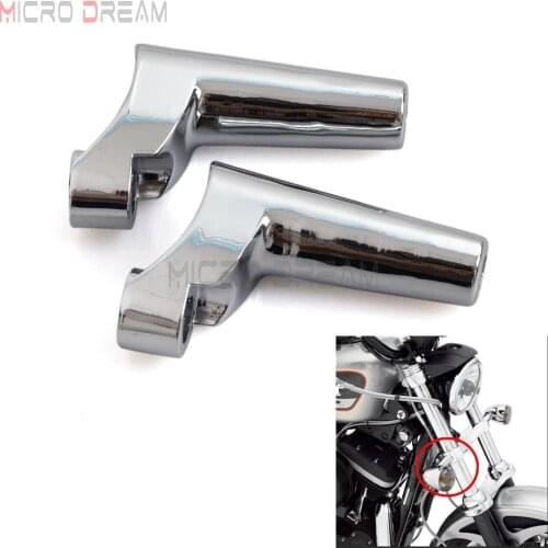 2x Motorcycle Front Turn Signal Relocation Kit Indicator Direction Bracket For Harley Dyna Sportster XL 883 XL1200 1988-Up