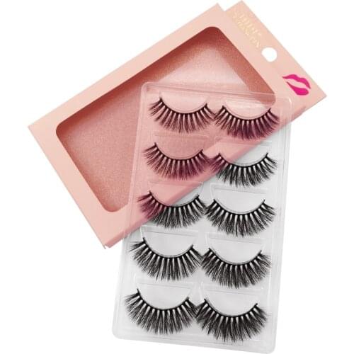 5 Pairs eyelashes 3d mink lashes natural false eyelashes thick dramatic lashes maquillaje fluffy lashes hand made mink eyelashes