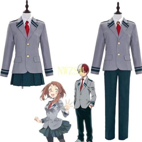 Anime Boku no My Hero Academia Summer Cosplay Costumes Uniform Halloween Midoriya Izuku Bakugou Katsuki Uraraka Cosplay Clothing