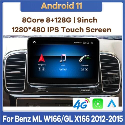 9" 8Core CPU 8G+128G Android 10 Car Radio Multimedia Player GPS Navigation for Mercedes Benz ML W166/GL X166 2012-2015 CarPlay