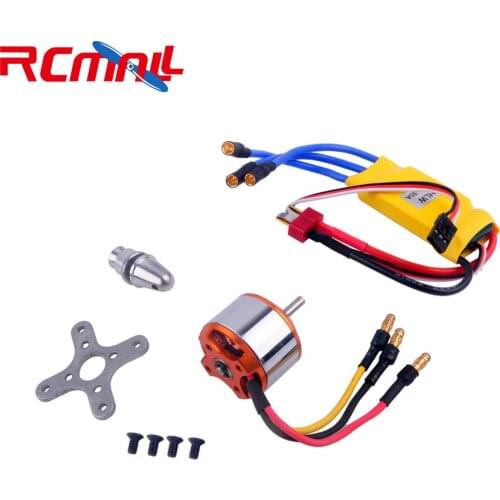 XXD A2212 1000KV Brushless Motor with Banana Connector +30A Brushless ESC Electronic Speed Controller with T-Plug RCmall
