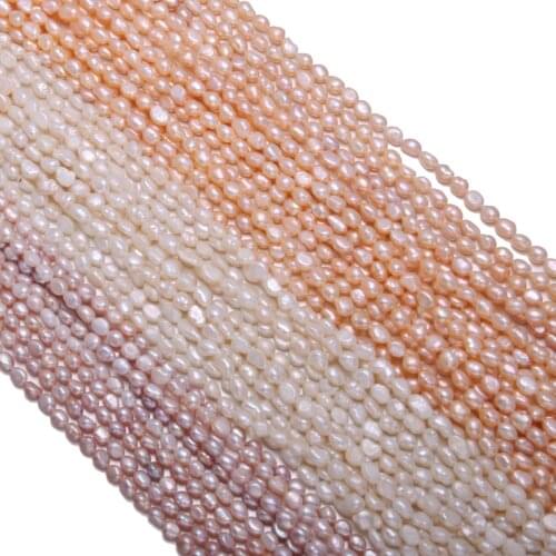 Natural Freshwater Pearl Beads High Quality 36cm Punch Loose Beads for Women Elegant DIY Necklace Bracelet Jewelry Making