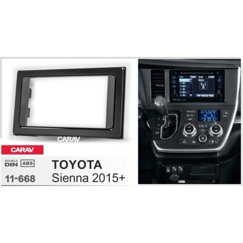 CARAV 11-668 Top Quality Radio Fascia for TOYOTA Sienna 2015+ Stereo Fascia Dash CD Trim Installation Kit