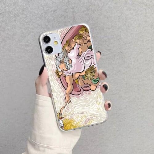Funy Abstract Art Van Gog Lover Case For iPhone XR XS SE 2020 12 PRO Soft TPU Transparent For iPhone 7 8 Plus 11 Pro MAX Covers