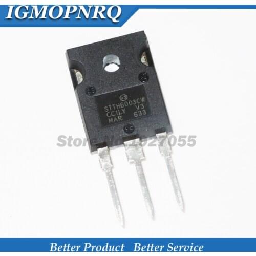 10pcs/lot STTH6003CW STTH6003 TO-247 Fast Recovery Diode new