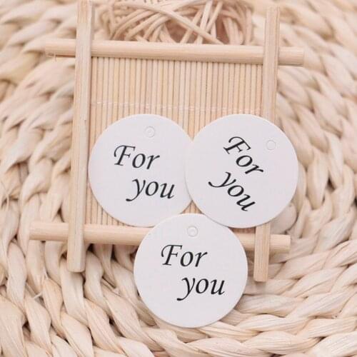 Hot Sale 500pcs 3.5cm Kraft Handmade With Love&Words Jewelry Displays Cards Price Tags for Jewelry&Clothes&Toys Classical Cards