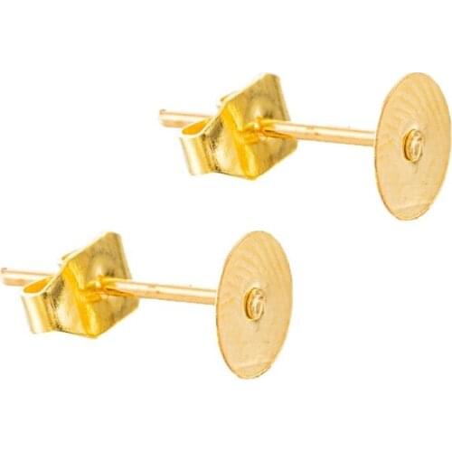 K3ND DIY Silver Earrings Posts Stud Pin Pearl Beads Backs findings