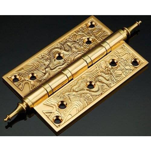 1pc Brass Hings Thick Retro 5Inch Antique Cabinet Door Neoclassical European Hinge Gate Door Room Door Copper Hinge