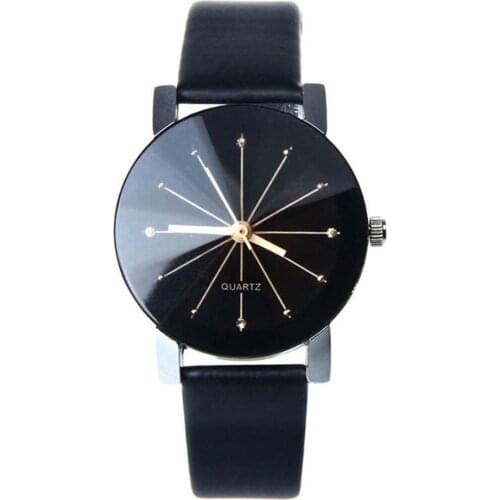 Montre Fashion Women Alloy Faux Leather Watches Quartz Sports Dress Wrist Watch couple watch relogios