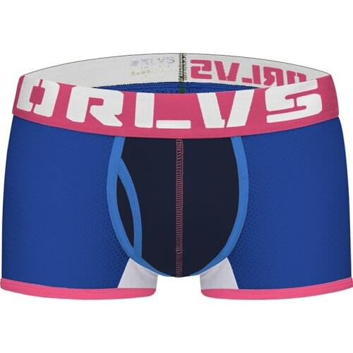 2020 ORLVS Brand New designed Brand Men Underwear Briefs Slip Mesh Shorts Cueca Gay men sexy Male panties Breathable OR156