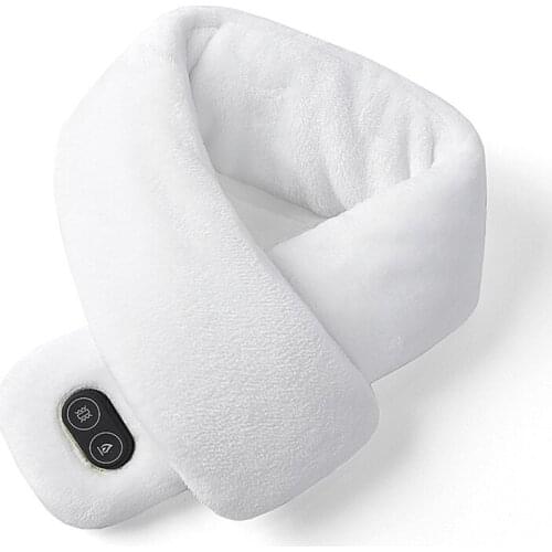 Men Women Winter Warm Electric Heating Scarf Solid Color Vibration Massage Shawl M76F