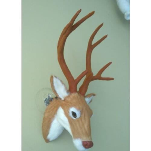 New simulation deer head model polyethylene&furs sika deer head doll model gift about 27x18cm 1478