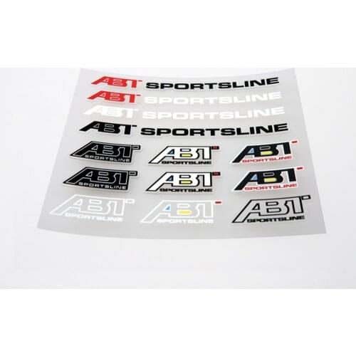 Newest Car Styling ABT Sportsline Accessories Sticker and Decal for Ford Focous Volkswagen Polo Golf Renault Opel Bmw E39 Audi