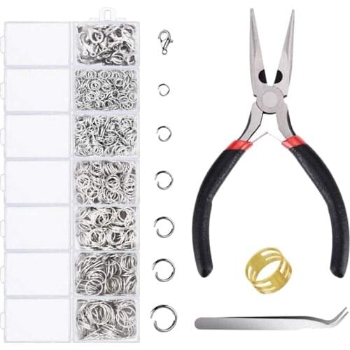 4-10mm Lobster Clasp Pliers, Silver Color Jump Ring, Used for Jewelry Making Supplies, Necklace and Bracelet Repair