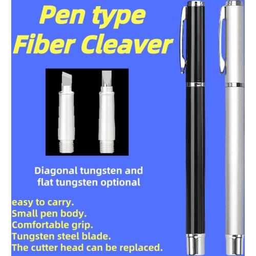 Portable Fiber Cleaver Pen Convenient Pen style Fiber Cleaver Simple Fiber Cutting Tool Hirakuchi/Diagonal Tungsten Steel Nib