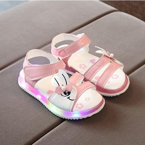 Sandals Kids Shoes Toddler Sport Summer Breathable Non-Slip Fashion Boys Girls Baby Sandals LED Luminous Shoes Sneakers 2021#G30