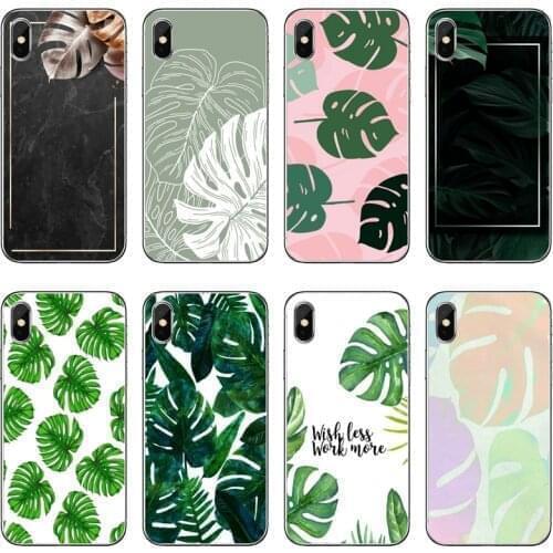 Green Monstera Leaf Silicone Phone Case For Samsung Galaxy M30 J8 J7 J5 Pro J6 J4 Prime A6 A8 A9 Plus J3 2018 2017