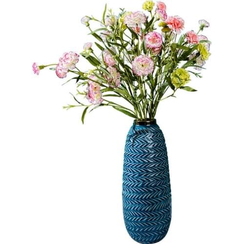 Handmade Modern Simple Luxury Gold-Plated Ceramic Vase Living Room Flower Arrangement Dried Flower Dining Table Home Decoration