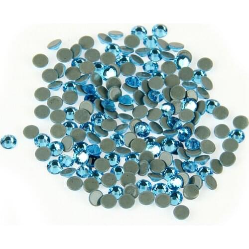 Ss10 Aquamarine 500Gross Machine Cut Factory Price Light Super Bright DMC Hotfix Rhinestones Free Shipping