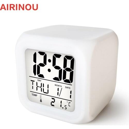 LED Color Changing Digital Modern Fashion Living Room Family student, Adult Alarm Clock
