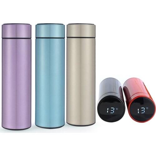 Smart stainless steel Thermos cup temperature display Smart water bottle 500ML vacuum bottle vacuum flask portable custom gift
