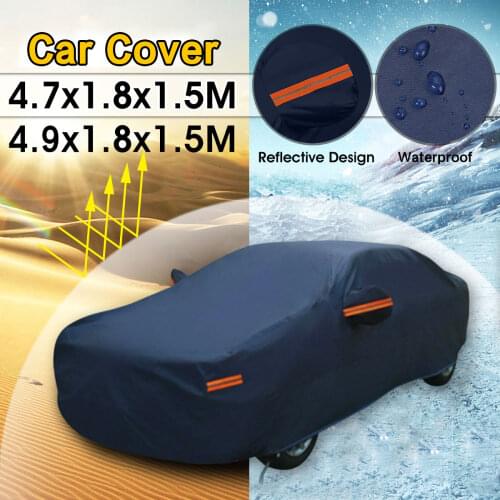 Universal Full Car Cover Indoor Outdoor 190T Waterproof Anti Snow Ice Dust Resistant Sun UV Shade Cover For Audi/Dodge/Hyudai