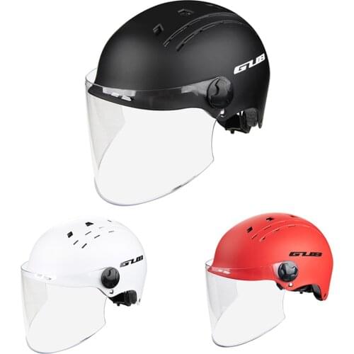 GUB Breathable Adjustable Ultralight Unisex Cycling Helmet With HD Widening Lens Support Myopic Lens Electrocar Bike Helmet