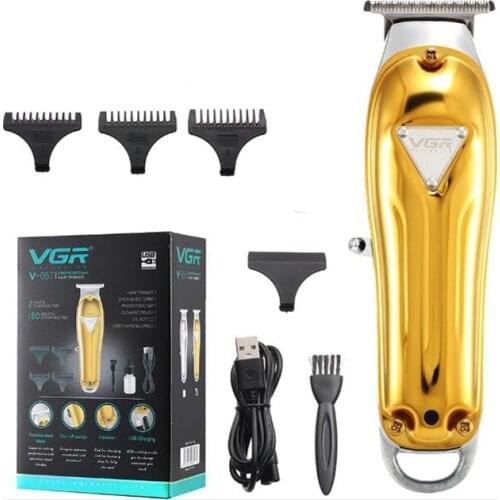 VGR 057 hair trimmer USB rechargeable hair clipper haircut machine oil head clipper push white hair carving 8W powerful clipper