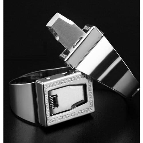 Protective SUS Stainless Steel Finger Ring Adjustable Man Women Self Defense Hidden Cutting Outdoor Emergency Defensa Ornaments