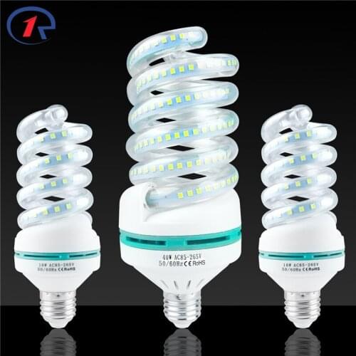 ZjRight E27 energy saving Spiral 5W 9W 16W 24W 40W LED lights lamps Living room,bedroom,indoor,library,office,factory smart bulb