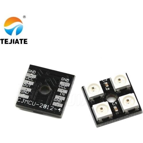 1PCS WS2812B 5050 RGB LED Built In Color Function Drive 1/4/16Bit Magic Light Development Board Module Lattice Modular Kit