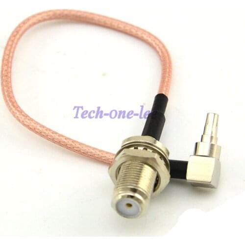 100 piece 5.9'' Cable CRC9 Male Plug to F Female Jack Coax RG316 Pigtail 15cm RF Connector F to CRC9