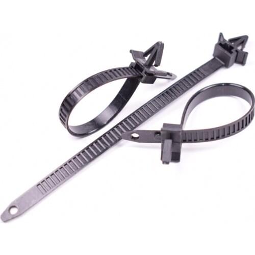 30pcs Push Car Mount Wire Tie Clip Releasable Cable Strap Car clips car Accessary Black 150mm x 7mm