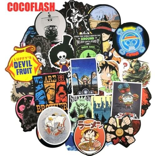 10/50Pcs/set Cartoon Anime ONE PIECE Graffiti Stickers For Guitar DIY TOY Bicycle Car Skateboard Snowboard Laptop Luggage