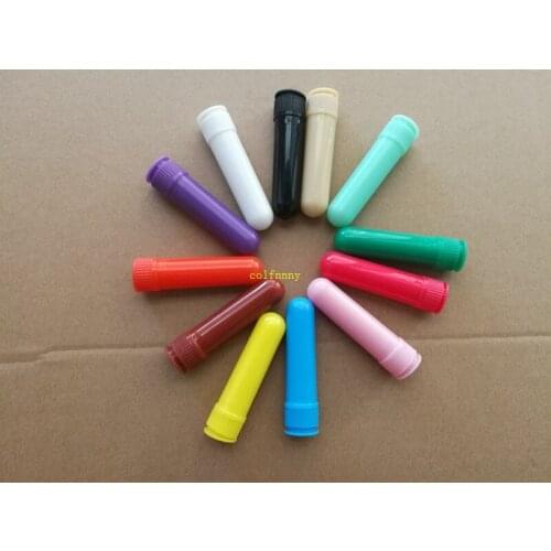 500sets/lot Fast shipping 12 colors Blank Nasal Inhaler Sticks, Plastic Blank Nasal Inhalers for DIY essential oil