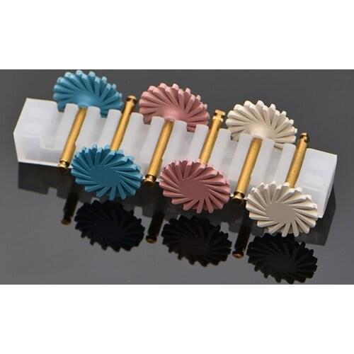 6pcs/Set Dental Composite Resin Polishing Wheel High Efficiency for Dentist Teeth Care Tools Teeth Whitening Diamond System