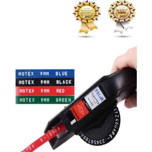 9mm 3D Embossing Label Maker Label Tapes Printer For MOTEX E-5500B Embossing Label Maker Label Tapes Printer