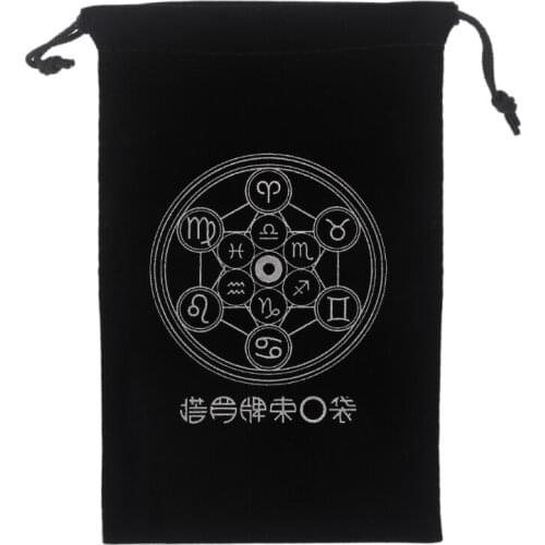 Velvet Bag Tarots Cards Storage Bag Board Game Divination Dice Drawstring Bag M68D