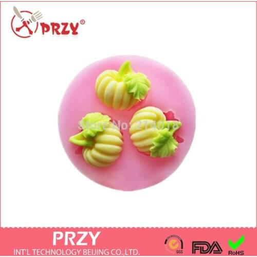 Free shipping pumpkin modelling chocolate mold silicon fondant Cake decoration mold wholesale fondant mold