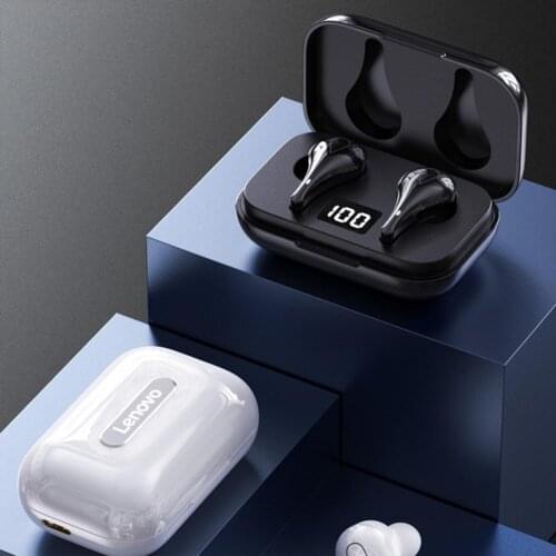 2Pcs for Lenovo LP3 Wireless Earbuds TWS LED Power Display Noise Reduction Bluetooth-compatible 5.0 In-ear Sports Earphones for